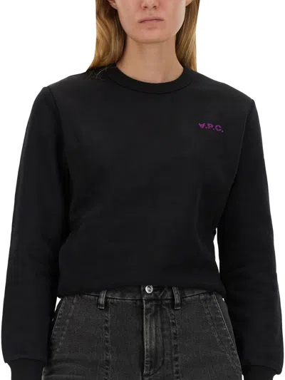 Apc A.p.c. Sweatshirt With Logo In Black