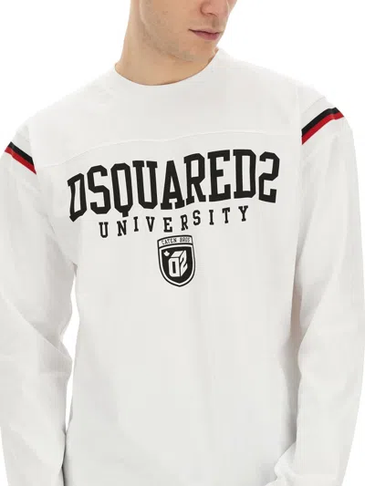 Dsquared2 Varsity Logo Long Sleeved T-shirt In Multi