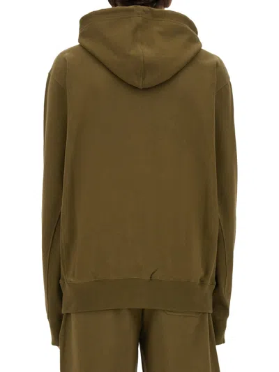 Helmut Lang Sweatshirt With Logo In Green