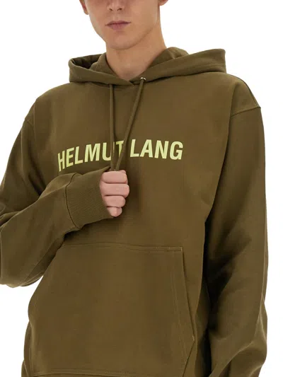 Helmut Lang Sweatshirt With Logo In Green