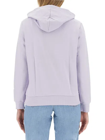 Apc Ribbed Hooded Sweatshirt With Drawstring