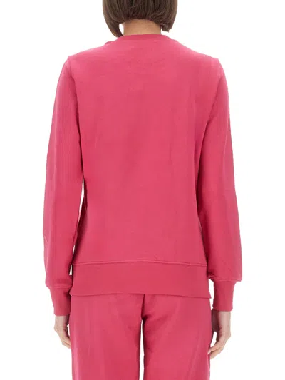 Versace Jeans Couture Logo Crew Neck Sweatshirt In Pink
