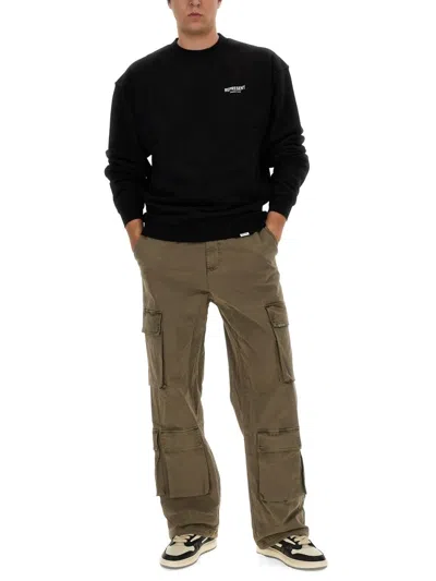 Represent Owners Club Logo Printed Crewneck Sweatshirt In Black