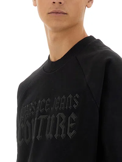 Versace Jeans Couture Sweatshirt With Logo In Black