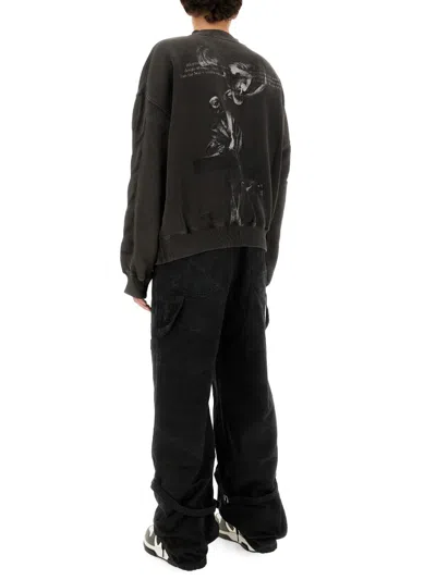 Off-white St Matthew Oversize Sweatshirt In Black