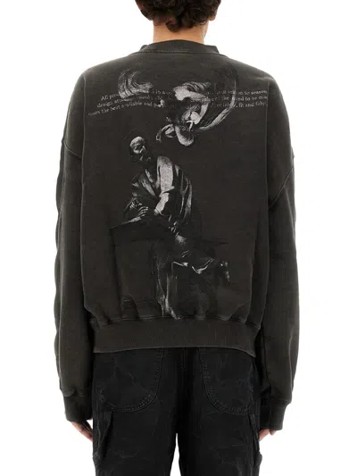 Off-white St Matthew Oversize Sweatshirt In Black