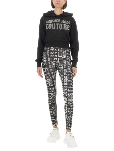 Versace Jeans Couture Sweatshirt With Logo In Black