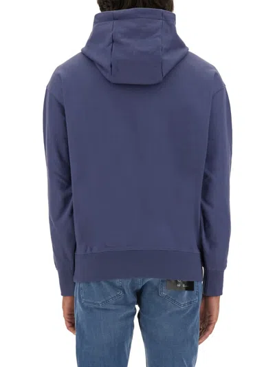 Hugo Boss Boss Sullivan Logo Hoodie In Blue