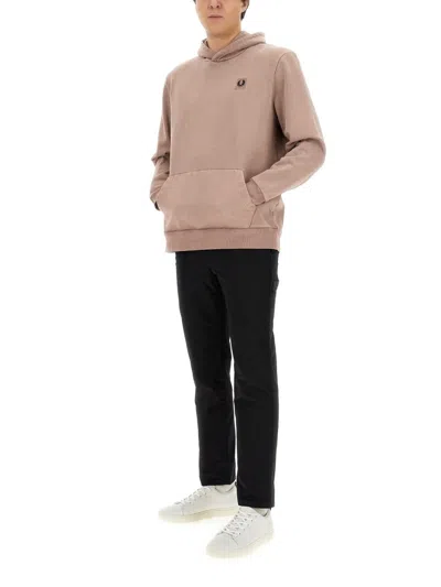 Fred Perry Sweatshirt With Logo In Brown
