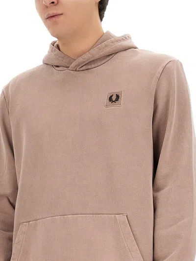 Fred Perry Sweatshirt With Logo In Brown