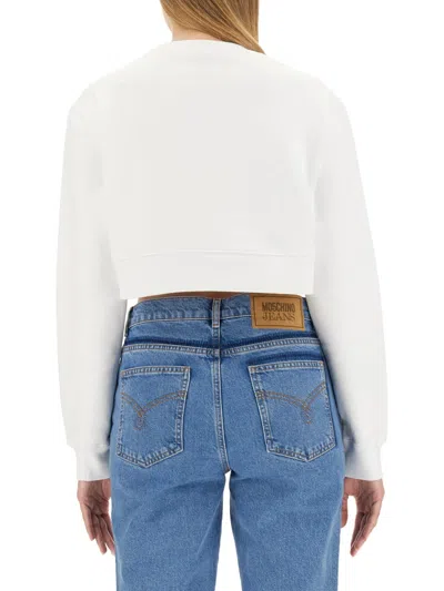 Moschino Sweatshirt With Logo In White
