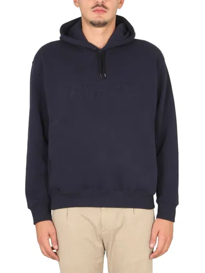 Aspesi Sweatshirt With Logo And Hood In Black
