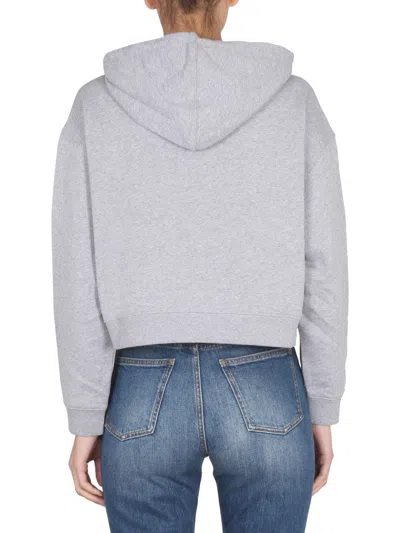 Stella Mccartney Sweatshirt With Logo Embroidery In Gray