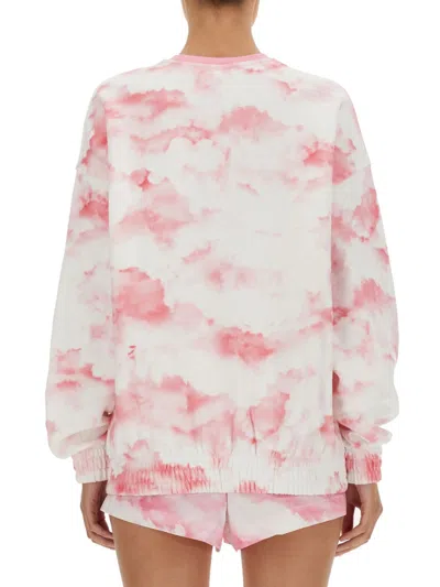 Rotate Birger Christensen Rotate Birgerchristensen Sweatshirt With Logo Embroidery In Pink
