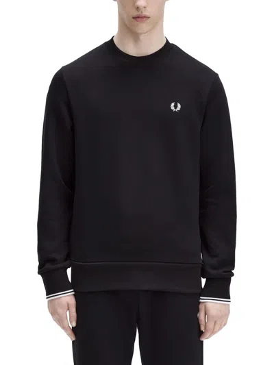 Fred Perry Printed Duchesse Mini Skirt With Pleats In Black