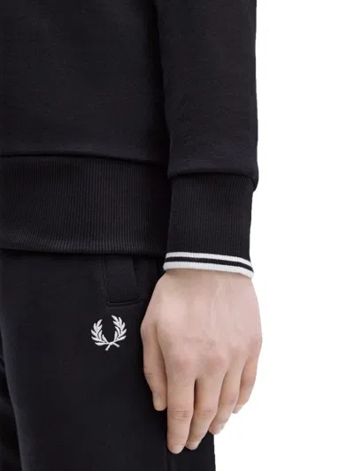 Fred Perry Printed Duchesse Mini Skirt With Pleats In Black