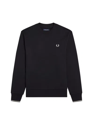 Fred Perry Printed Duchesse Mini Skirt With Pleats In Black
