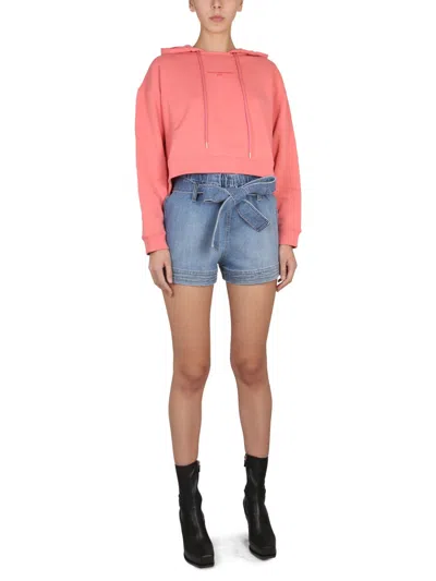 Stella Mccartney Sweatshirt With Logo Embroidery In Pink