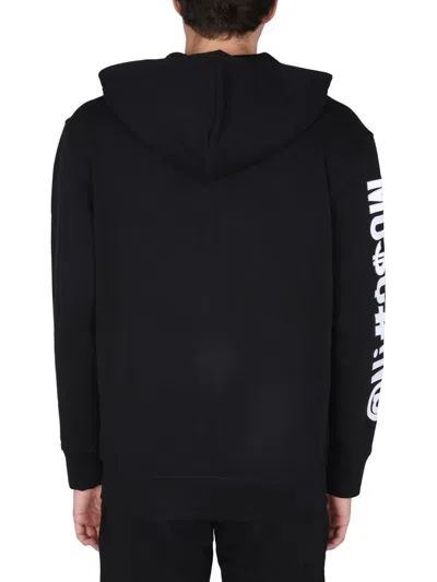 Moschino Sweatshirt With Logo Embroidery In Black