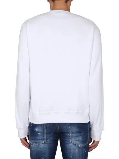 Dsquared2 Arcade Twins-print Sweatshirt In White
