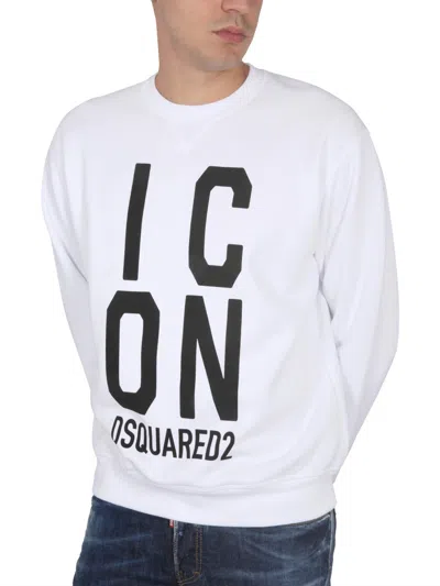 Dsquared2 Dsquared Men Sweatshirt With Logo Print In White