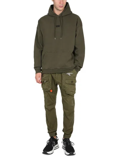 Dsquared2 Dsquared Men Sweatshirt With Mini Logo In Green