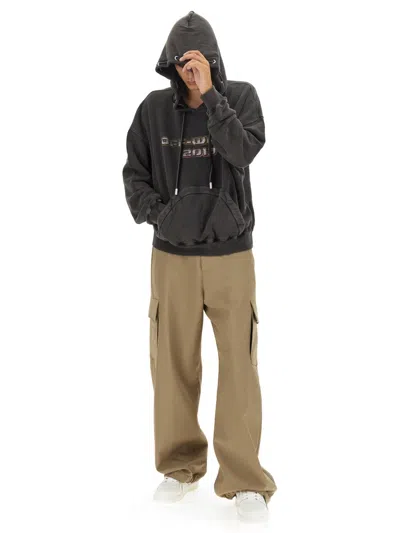 Off-white Black Multicolour Cotton Digit Bacchus Sweatshirt In Gray