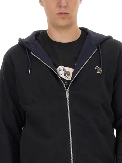 Ps By Paul Smith Ps Paul Smith Sweatshirt With Zebra Patch In Black