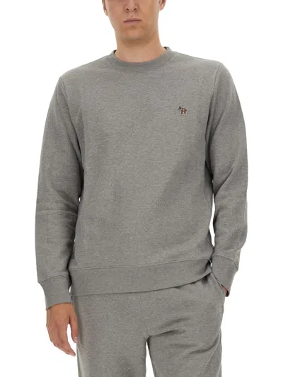 Ps By Paul Smith Ps Paul Smith Zebra Logo Sweatshirt With Zebra Logo In Gray