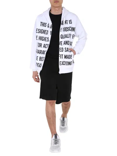 Moschino Sweatshirt With Zip In White