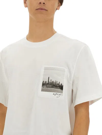 Helmut Lang Skyline Postcard Tee In White
