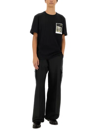 Helmut Lang Overpass Postcard Tee In Black