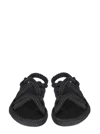 Bohonomad Womens Black Fabric Sandals