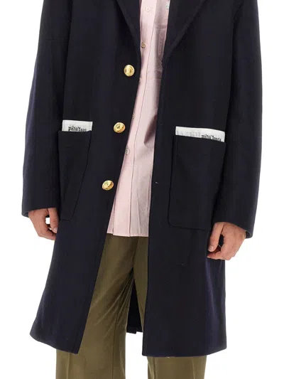 Palm Angels Tailored Coat In Blue