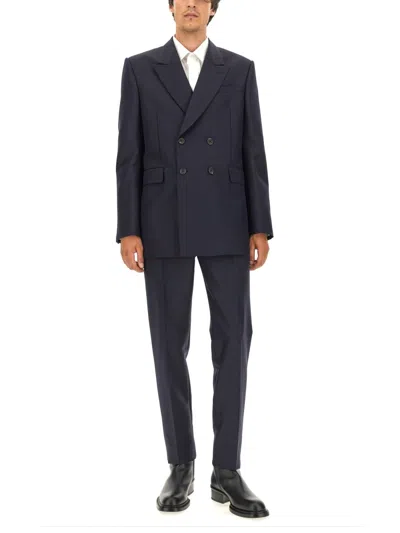 Alexander Mcqueen Tailored Pants In Blue