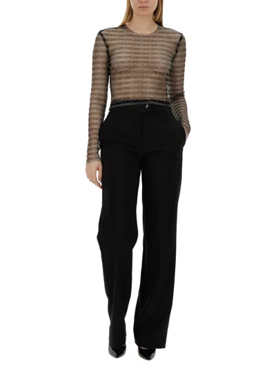 Genny High Waist Wide Leg Trousers In Black