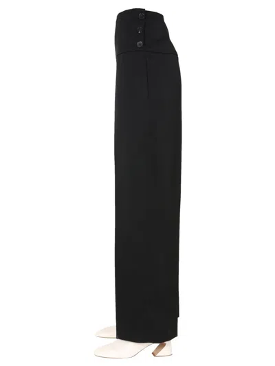 Jil Sander Wide-leg Tailored Trousers In Black