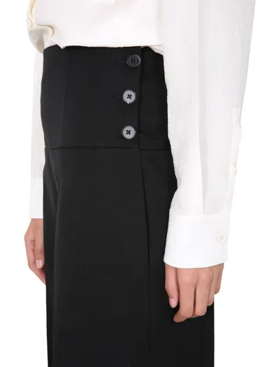 Jil Sander Wide-leg Tailored Trousers In Black