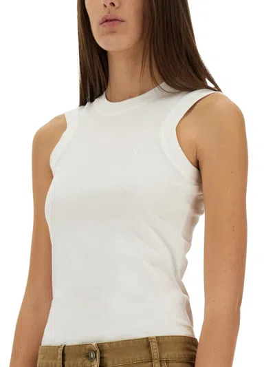 Attico Reese Cotton Jersey Tank Top In White