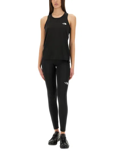 The North Face Tank Top With Logo In Black