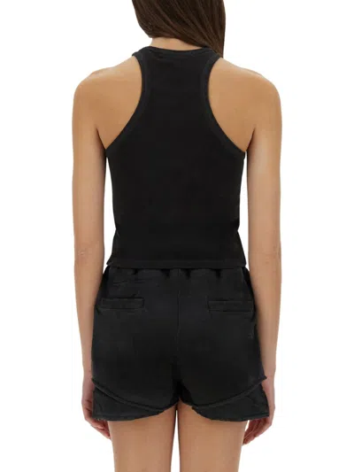 Barrow Cotton Shorts High-rise Waist Elastic Waistband In Black