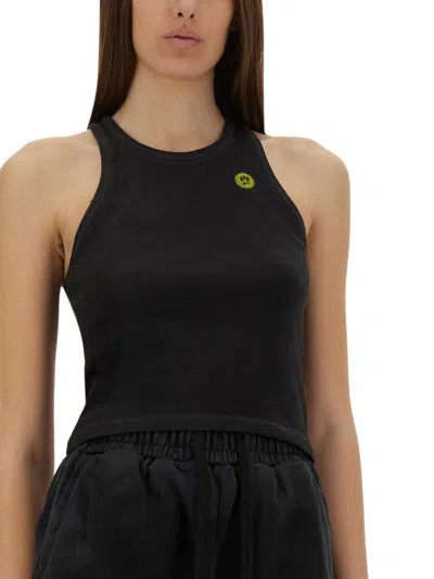 Barrow Cotton Shorts High-rise Waist Elastic Waistband In Black