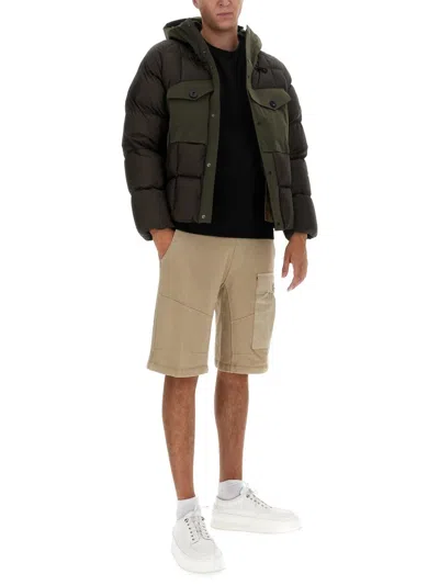 Ten C Jacket Hooded Quilted Pockets Sleeves Fit