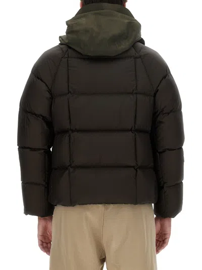 Ten C Jacket Hooded Quilted Pockets Sleeves Fit