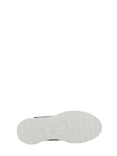 Thom Browne Flannel Sneakers With Iconic Tricolor Detail In Gray