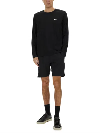Hugo Boss Boss Technical Fabric Bermuda Shorts In Black