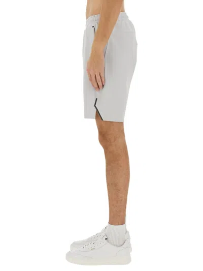 Hugo Boss Boss Technical Fabric Bermuda Shorts In Gray