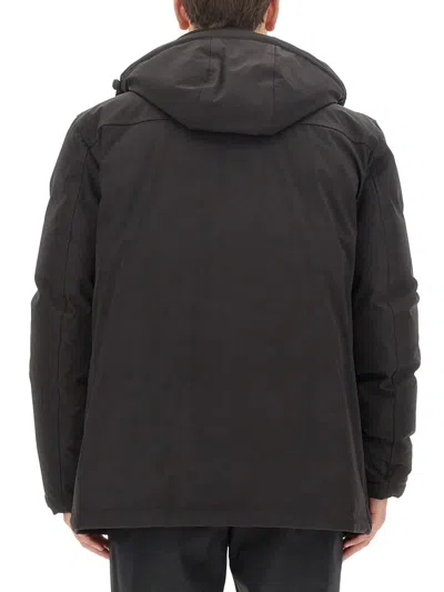 Fay Technical Fabric Caban In Black