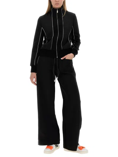 Off-white Jacket High Collar Contrast Piping In Black