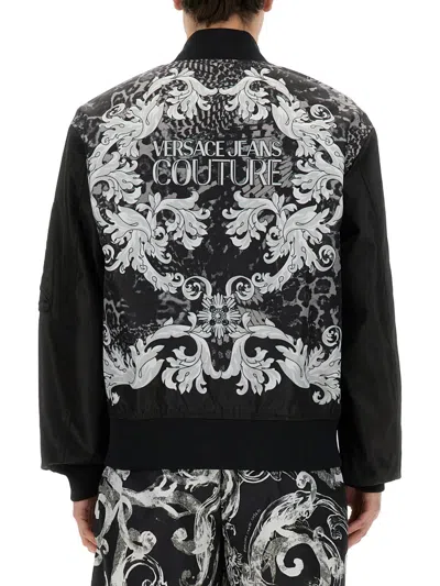 Versace Jeans Couture Technical Fabric Jacket In Black